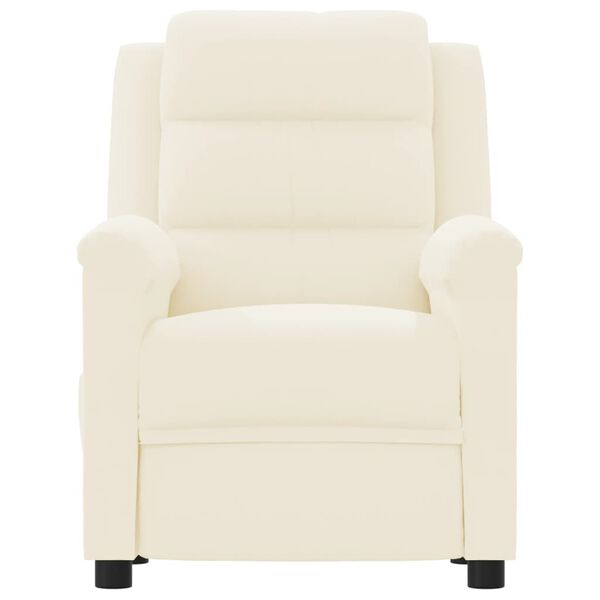 vidaXL eldrevet massagestol kunstlæder cremefarvet