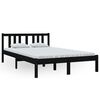 vidaXL sengeramme 120x200 cm massivt tr&aelig; sort