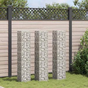 vidaXL gabion-h&oslash;jbede 3 stk. 30x30x150 cm jern