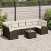 vidaXL Havesofa S&aelig;t Brun 55 x 55 x 37 cm polyrattan