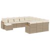 vidaXL sofas&aelig;t til haven 12 dele med hynder polyrattan beige