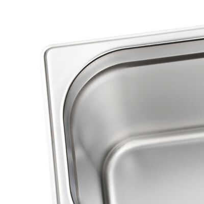 vidaXL gastronorm beholder 4 stk. GN 1/3 200 mm rustfrit stål