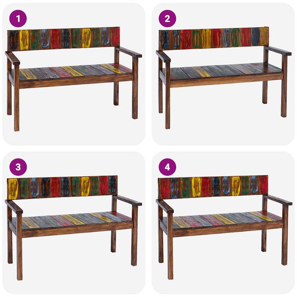 vidaXL spisebordsstole 4 stk. massivt genbrugstræ