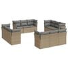 vidaXL sofas&aelig;t til haven 12 dele med hynder polyrattan beige