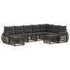 vidaXL Havesofa S&aelig;t 9 stk. 9-personers Gr&aring; polyrattan
