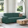 vidaXL 3-personers sofa 180 cm fløjl mørkegrøn