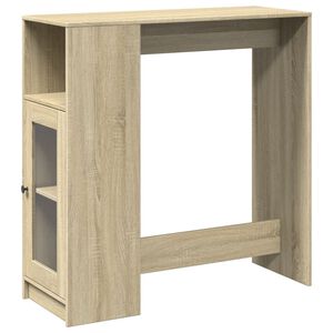 vidaXL barbord med stativer 101x40x103,5 cm konstrueret tr&aelig; sonoma-eg