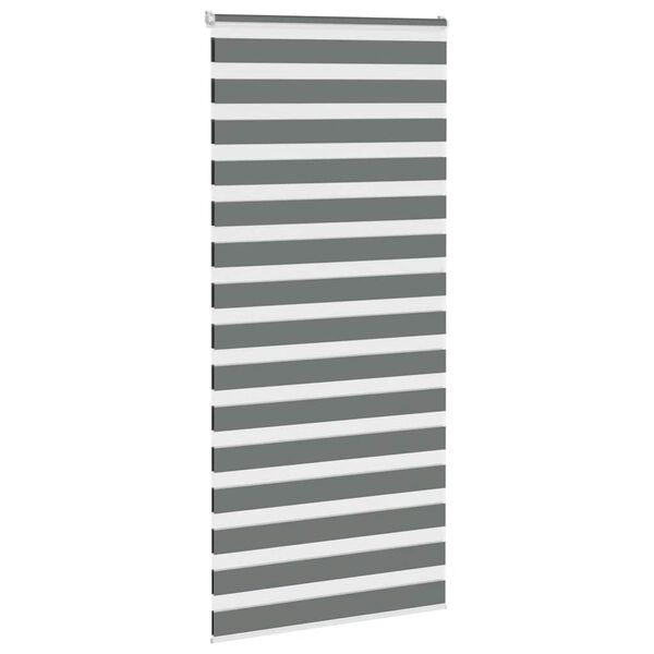 vidaXL zebragardin mørkegrå 105x230 cm stofbredde 100,9 cm polyester