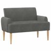 vidaXL L&aelig;nestol med knap tufting M&oslash;rkegr&aring; 116 x 67 x 81 cm Velourstof