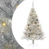 vidaXL Kunstig Forbelyst Juletr&aelig; med 300 LED'er S&oslash;lv 180 cm PET