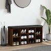 vidaXL skobænk 102x32x50 cm konstrueret træ brun egetræsfarve