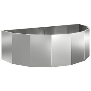 vidaXL Plantekasse S&oslash;lv 120 x 60 x 35 cm Galvaniseret st&aring;l