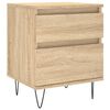 vidaXL sengebord 40x35x50 cm konstrueret tr&aelig; sonoma-eg