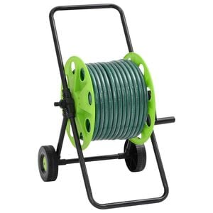 vidaXL slangetromle med tilslutningss&aelig;t 0,5" 30 m PVC gr&oslash;n
