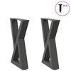 vidaXL sofabordsben 2 stk. antracit 28 x (42-43,3) cm st&aring;l
