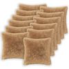 vidaXL Pudebetr&aelig;k 12 pcs HEERLEN Gr&aring;brun 45 x 45 cm PV Fleece