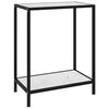 vidaXL konsolbord 60x35x75 cm h&aelig;rdet glas hvid