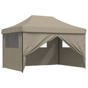 vidaXL Party Tent 279 x 410 x 315 cm Gr&aring;brun Oxford stof