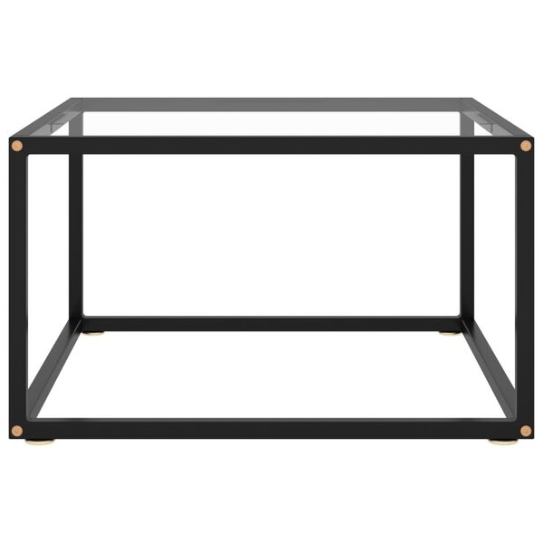 vidaXL sofabord 60x60x35 cm h&aelig;rdet glas sort