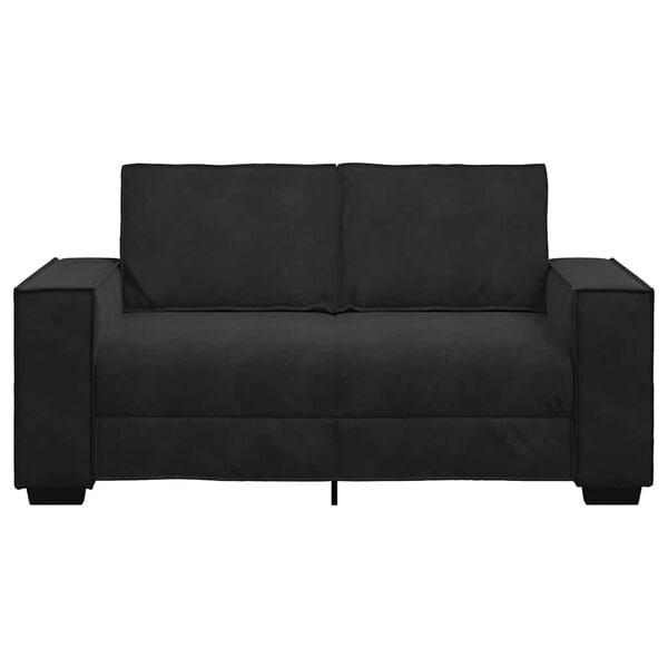 vidaXL 2-personers sofa 120 cm fl&oslash;jl sort