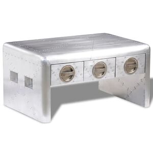 vidaXL sofabord med 3 skuffer vintage flyverstil