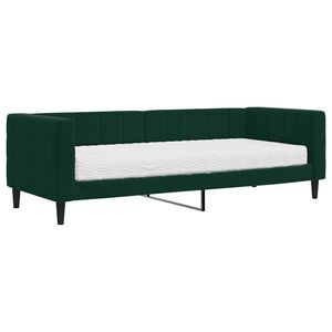 vidaXL daybed med madras 80x200 cm velour m&oslash;rkegr&oslash;n