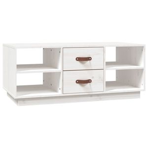 vidaXL sofabord 100x50x41 cm massivt fyrretr&aelig; hvid