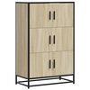 vidaXL skab 68x35x106,5 cm konstrueret tr&aelig; og metal sonoma-eg