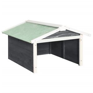 vidaXL skur til robotpl&aelig;neklipper 72x87x50 cm fyrretr&aelig; gr&aring; og hvid