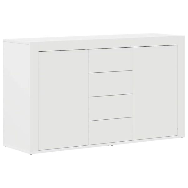 vidaXL Sideboard med skuffe Hvid 120 x 36 x 69 cm Konstrueret tr&aelig;