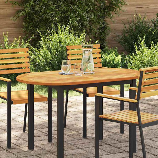 vidaXL Bordplade Olie Naturlig 120 x 70 x 2 cm Massivt Akacietr&aelig;