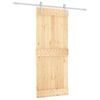 vidaXL Skyded&oslash;r Natur og hvid 85 x 210 cm Massivt Fyrretr&aelig;