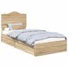 vidaXL Opbevaringsseng Sonoma eg 70 x 190 cm Konstrueret tr&aelig;