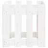 vidaXL plantekasse med stakitdesign 40x40x40 cm massivt fyrretr&aelig; hvid