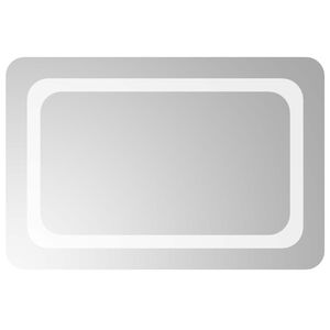 vidaXL LED badev&aelig;relsesspejl Transparent 60 x 40 cm h&aelig;rdet glas