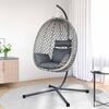 vidaXL Hængende æggestol antracitgrå og grå 104 x 100 x 191 cm