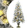 vidaXL Mini-juletr&aelig; snebelagt 120 cm 100 LED'er Varm hvid PVC