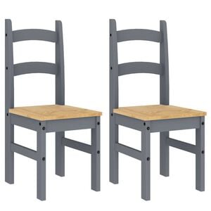 vidaXL spisebordsstole 2 stk. 40x46x99 cm massivt fyrretr&aelig; gr&aring;