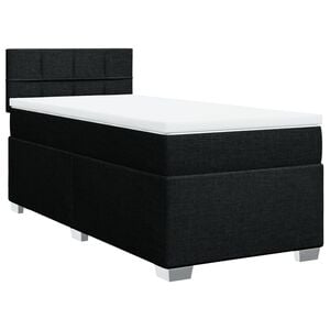 vidaXL kontinentalseng med madras 80x200 cm stof sort