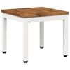 vidaXL Sofabord Natur og hvid 40 x 40,5 x 36 cm Massivt Akacietr&aelig;