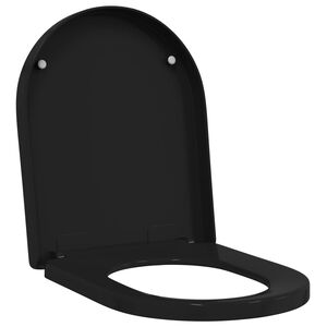 vidaXL Toilet s&aelig;de Justerbar Sort 48 x 36,5 x 4,5 cm Polypropylen