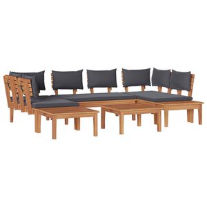 vidaXL Havesofa S&aelig;t 4 stk. Brun og gr&aring;
