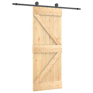 vidaXL Skyded&oslash;r 85 x 210 cm Massivt Fyrretr&aelig; (Ubehandlet)