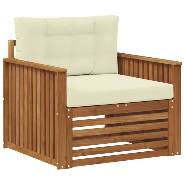 vidaXL Udend&oslash;rs sofagruppe Soli Akacietr&aelig; og polyester Naturfarvet