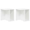 vidaXL Endebord 2 stk. Hvid 37 x 32 x 40 cm Konstrueret tr&aelig;