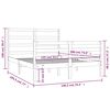 vidaXL sengeramme 135x190 cm massivt fyrretr&aelig;