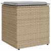 vidaXL havestole med hynder 2 stk. 40x40x43 cm polyrattan beige