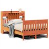 vidaXL sengeramme uden madras 120x200 cm massivt fyrretr&aelig; gyldenbrun
