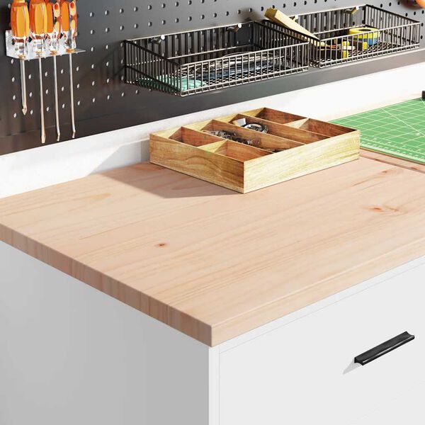 vidaXL Garageopbevaringsskab Hvid 60x51x85 cm Massivt træ Fyrretræ