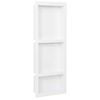vidaxL bruseniche med 3 rum 41x99x9 cm mat hvid